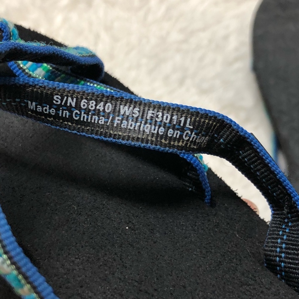 Teva Olowahu Blue Mush Sandal Sz 5 - Picture 10 of 11